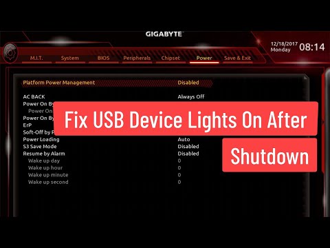 Fix USB Device Lights on After Shutdown | Turn Off USB Power After Shutdown