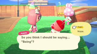 ACNH Apple new Catchphrase: Boing!