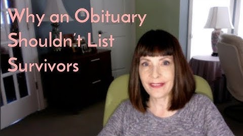 Why an Obituary Shouldn