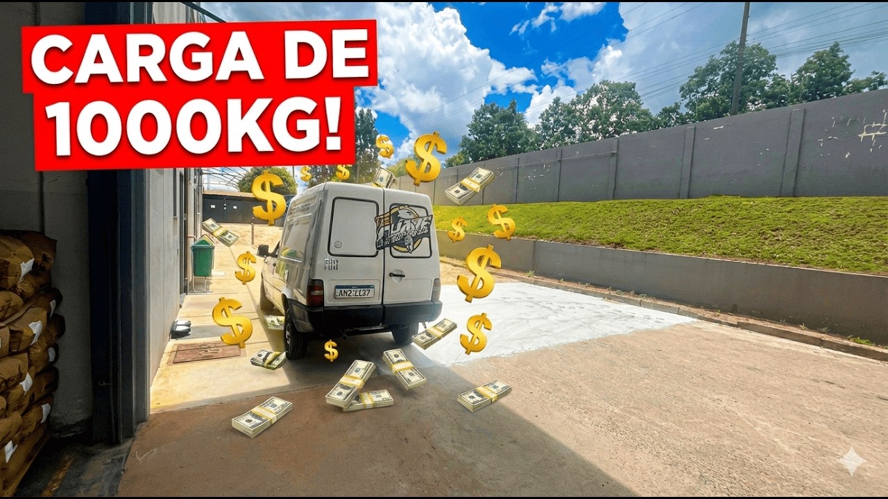 Saí com 1000 kilos na FIORINO! Entregas de Terça-Feira