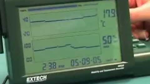 Humidity+Temperature Chart Recorder with Detachable Probe (240V) Extech rh520a-240