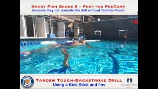FUN Touch-Stroke One-Arm Backstroke Drill for two swimmers