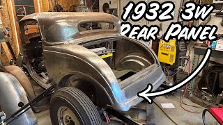 Fixing The Body On The 1932 3w Coupe Part 7 Rear Corners and Below Decklid Panel