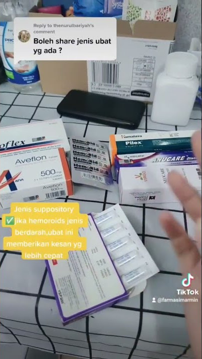 Jenis ubat buasir yg ada di Farmasi Marmin❤️