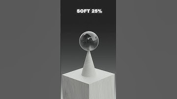 0% vs 100%  3D Soft Body Simulation 💎 | Which one works best? #3danimation  #satisfying #asmr