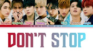 ATEEZ "Don't Stop" Color Coded (Han, Rom & English) Lyrics Video