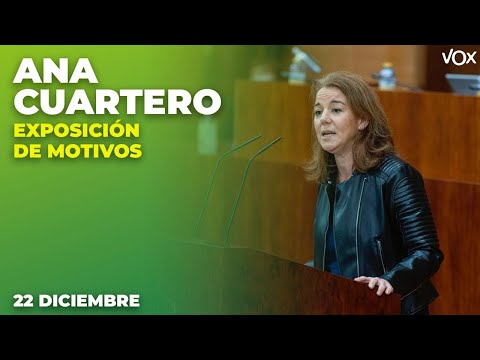 Intervención ANA CUARTERO sobre EXPOSICIÓN DE MOTIVOS