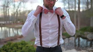 Groomsman bow ties and suspenders commercial