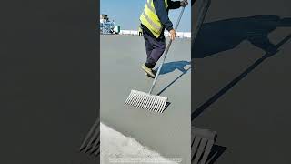 Use A Tool To Texture The Concrete Bridge Deck