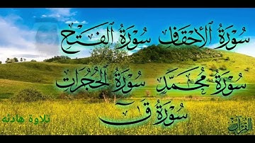 ما تيسر من سورة الاحقاف🌿سورة محمد🌿سورة الفتح🌿سورة الحجرات🌿سورة ق🌿للشيخ أحمد العجمي تلاوة هادئه