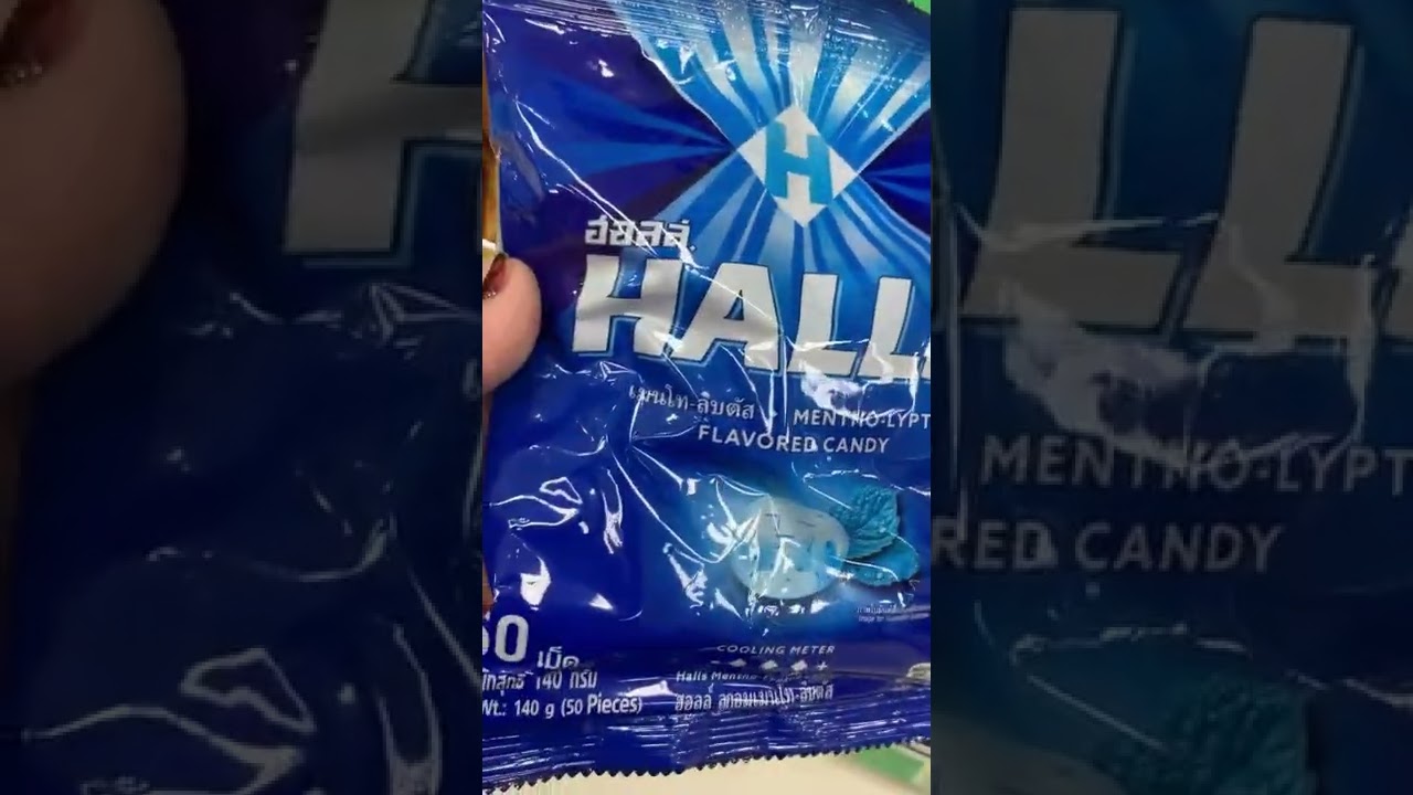 Halls mentho lyptus candy 🍭 cooling meter
