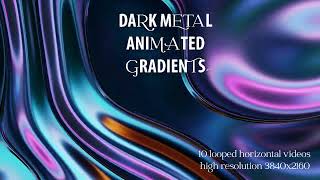 Liquid Dark Metal Iridescent - Animated Backgrounds Preview - CreativeMarket product OVERVIEW