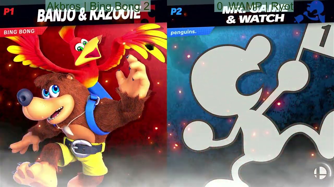 Smash Ultimate: Akbros | Bing Bong (Banjo & Kazooie) vs. WAMP | Ryot (Mr. Game & Watch)