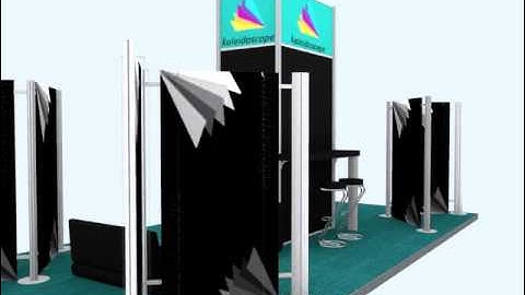 Modular Aluminium Frame Exhibition System CAD Visual