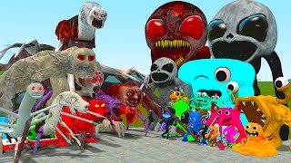 ALL CURSED THOMAS AND FRIENDS VS ALL GARTEN OF BANBAN 1-4 FAMILY In Garry's Mod!