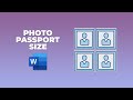 How to convert photo to passport size in word