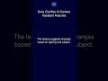 Sony Clarifies AI Camera Assistant Features