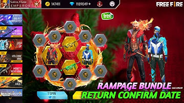 Rampage Bundle Return Confirm Date | Rampage Bundle Return Kab Aayega | Free Fire Next Top Up Events