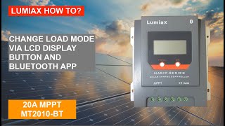 How To Change Load Mode via Display Control & Bluetooth App - Lumiax 20A MPPT - FISH EN SOLAR