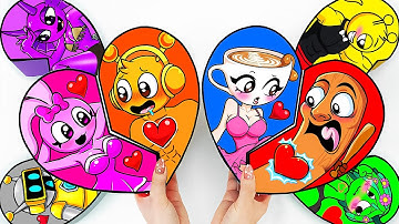 💖Paper DIY💖 UNBOXING Couple Love SPRUNKI SUS MOD MYSTERY BOX | How To Make Blind Box | Tina ASMR