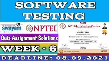 Software Testing | NPTEL | Week 6 | Assignment 6 Solutions | July 2021