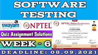 Software Testing | NPTEL | Week 6 | Assignment 6 Solutions | July 2021 Net Worth