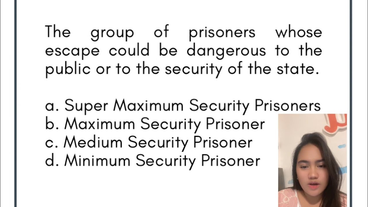 Inmates Security Classification - YouTube