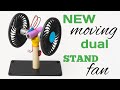 “NEW Moving Dual Stand Fan 💨 | Full 360° घूमने वाला Powerful DIY Fan | Trending Science Project” 🤔
