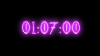 Purple Vampire Neon Timer 67 Minutes (Stopwatch)