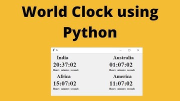 How to create a world clock using python