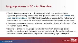 Learn About the Language Access Reimbursement Program (1:00pm - 1:30pm Session)