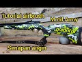 Tutorial airbrush motif Army di senapan angin | @103_airbrush