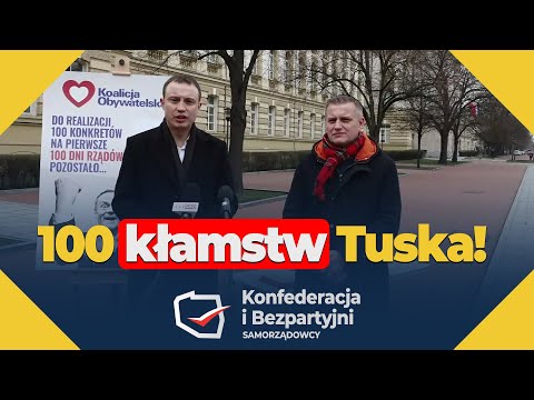 100 kłamstw Tuska! #NaŻywo