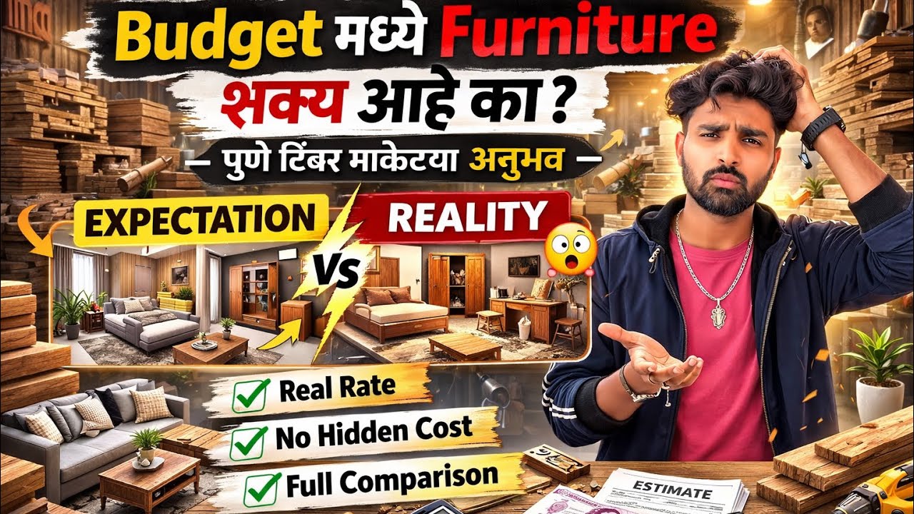 Pune Timber Market Vlog 🪵 | Budget मध्ये Furniture खरंच होऊ शकतं का? 😳