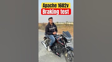 Braking  test of Apache rtr1602v🔥🔥.  #shortsfeed #ytshorts #yt #apache #bike