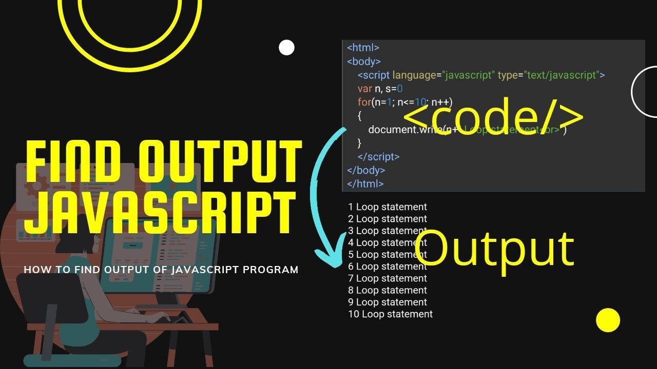 How to find output of JavaScript loop - Class 10 Computer Science - YouTube