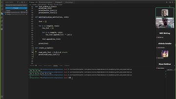 070124 COSC 1336 Python 2 dimensional list: multiplication matrix