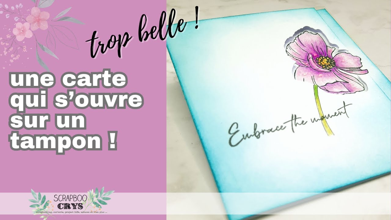 Une carte avec une OUVERTURE ORIGINALE ! ÇA CHANGE ! Et c'est FACILE ! Tuto carterie scrapbooking
