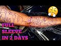 FULL SLEEVE IN 2 DAYS (can my client handle it?) 😎 tattoo tutorial by @Mr. Reyes Ink