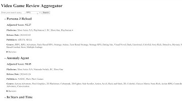 UGAHacks9 - Video Game Review Aggregator