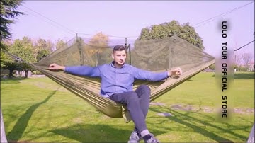 1-2 Person Outdoor Mosquito Net Parachute Hammock Camping Hanging Sleeping Bed Swing Portable