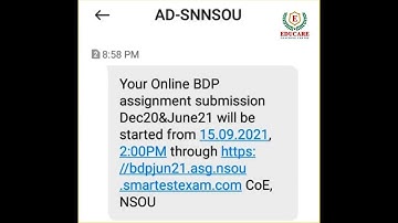 BDP ASSIGNMENT SUBMISSION LINK || NSOU BDP || EDUCARE
