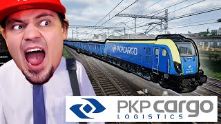 Prowadzę 752 WAGONY w PKP CARGO! *długi pociąg* 🚂 SimRail