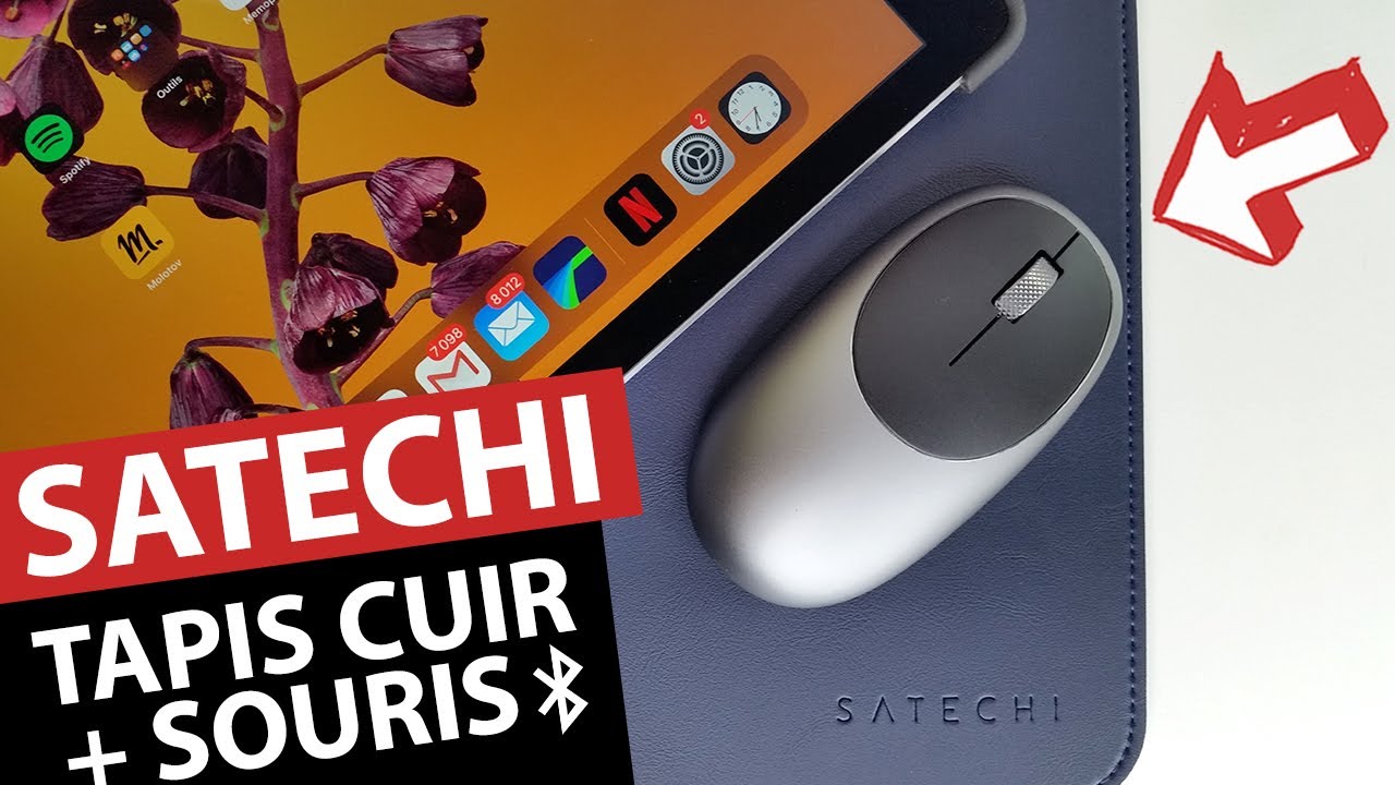 Le tapis de souris Satechi en cuir écologique - bleu