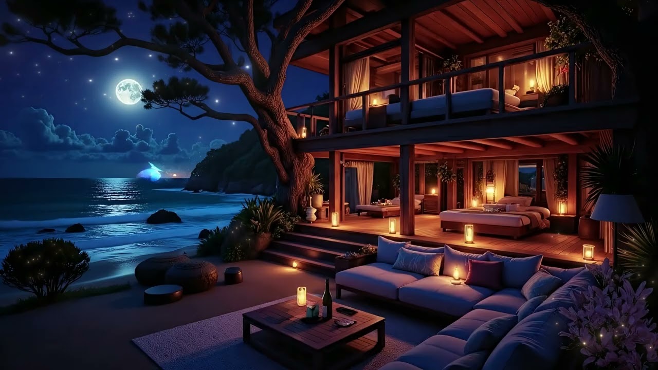 (NO ADS) Drift Into Deep Sleep - Calming Piano & Ocean Sounds for Relaxation & Peaceful Sleep