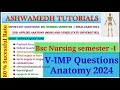 Bsc nursing semester -I | applied anatomy IMP questions | MUHS exam 2024 | bsc nursing course | CET