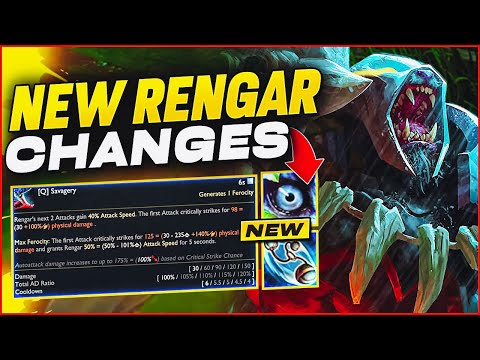 New RENGAR CHANGES - W Revert + NEW E Changes and more
