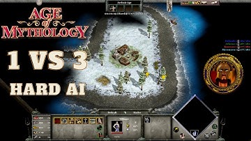 Age of Mythology 1VS3 Hard AI | Vinland Saga | Hades gameplay