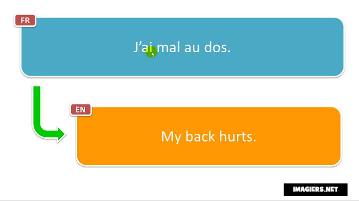 Learn French phrases # J’ai mal au dos