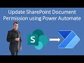 Update SharePoint Document Permissions using Power Automate